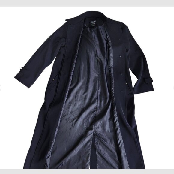 Novelti Long Coat Womens 9/10 Blue Polyester Pockets Lined Novelty for Lindor - Picture 4 of 15